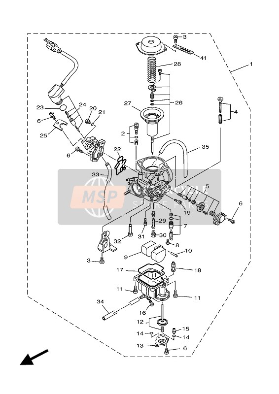 Yamaha YP180E MAJESTY 2003 Carburettor for a 2003 Yamaha YP180E MAJESTY